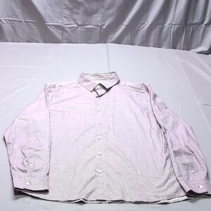 A-Frame Mens Regular Fit Stretch Micro Stripe Button Down Shirt Purple‎ Large